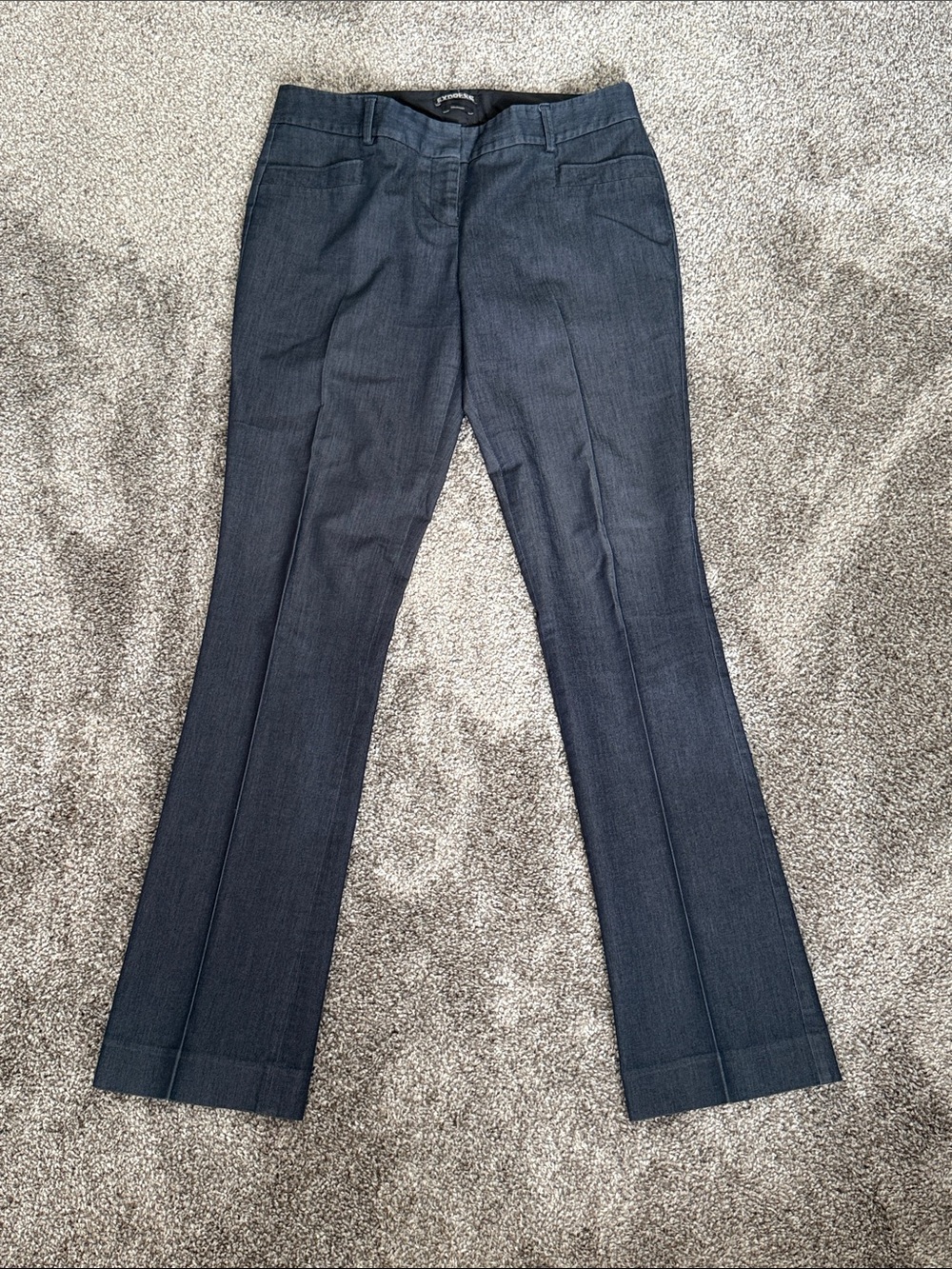 EXPRESS Dark Jean color Columnist dress pants